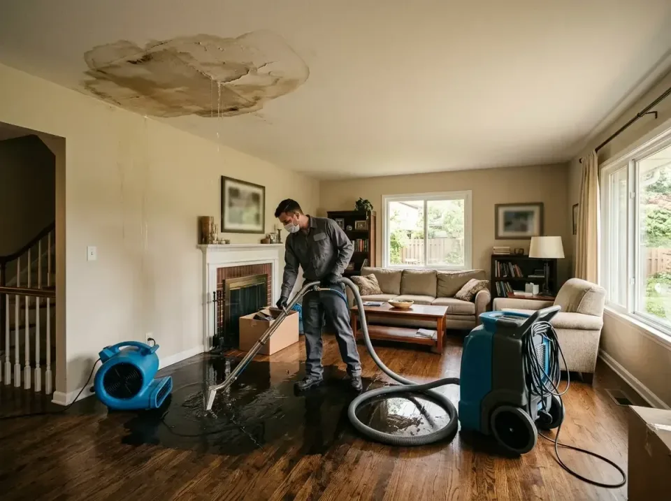 attic-pipe-burst-ceiling-drip-008 — frequently asked questions, Water Damage Restoration & Carpet Care in Caledonia, MN